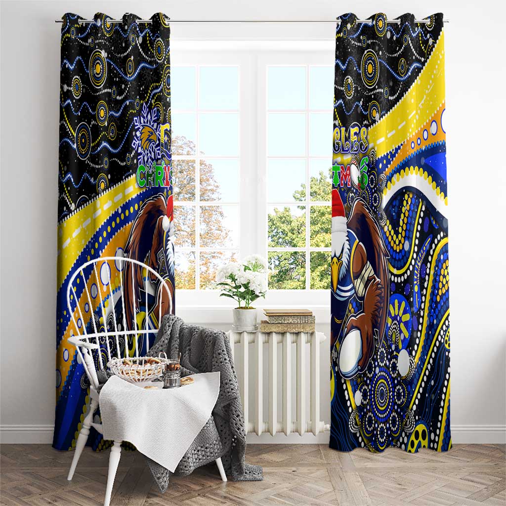 Merry Christmas AFL Eagles Window Curtain Aboriginal Santa Football Mascot