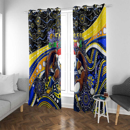 Merry Christmas AFL Eagles Window Curtain Aboriginal Santa Football Mascot