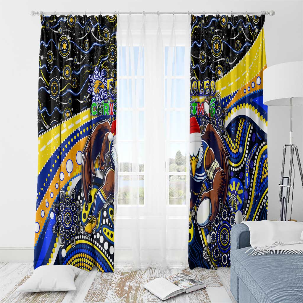 Merry Christmas AFL Eagles Window Curtain Aboriginal Santa Football Mascot