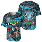 Merry Christmas AFL Power Baseball Jersey Aboriginal Santa Football Mascot