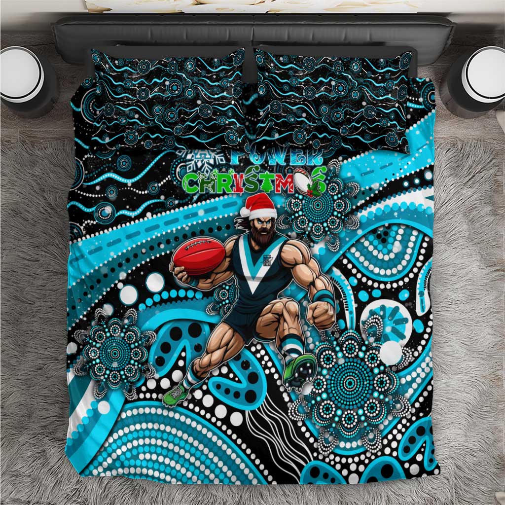 Merry Christmas AFL Power Bedding Set Aboriginal Santa Football Mascot