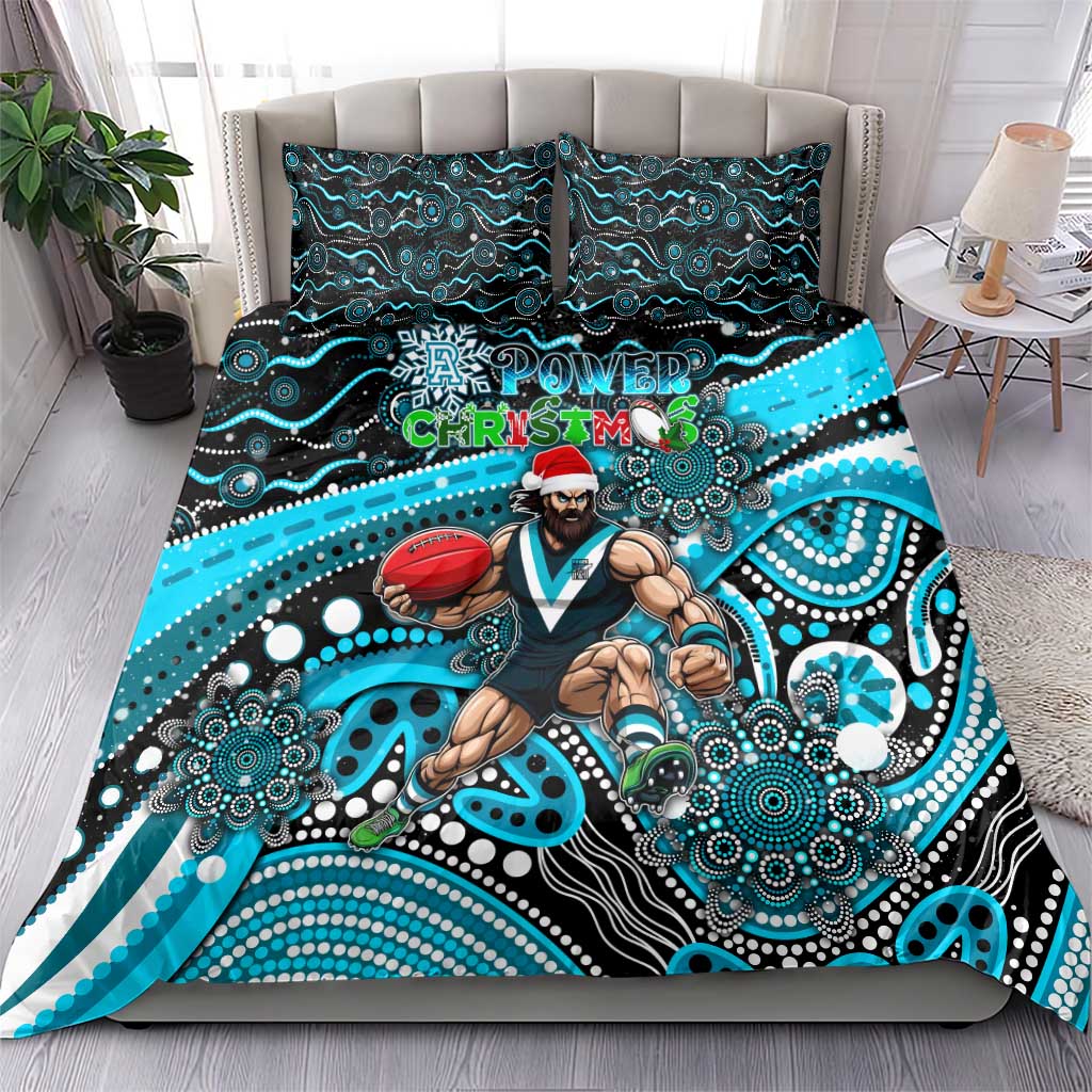 Merry Christmas AFL Power Bedding Set Aboriginal Santa Football Mascot
