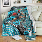 Merry Christmas AFL Power Blanket Aboriginal Santa Football Mascot