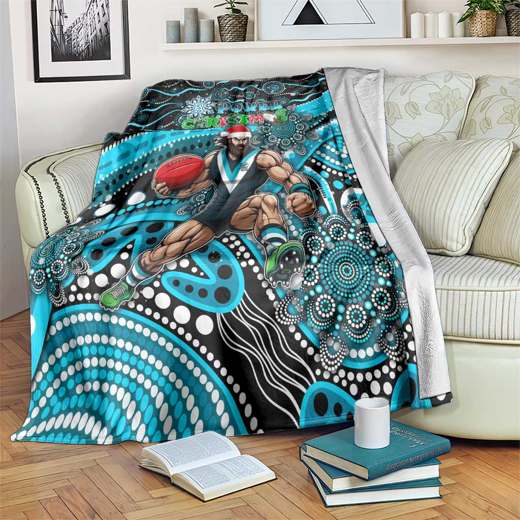 Merry Christmas AFL Power Blanket Aboriginal Santa Football Mascot