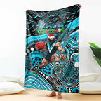 Merry Christmas AFL Power Blanket Aboriginal Santa Football Mascot