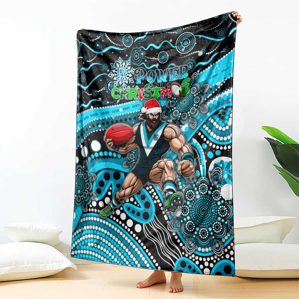 Merry Christmas AFL Power Blanket Aboriginal Santa Football Mascot