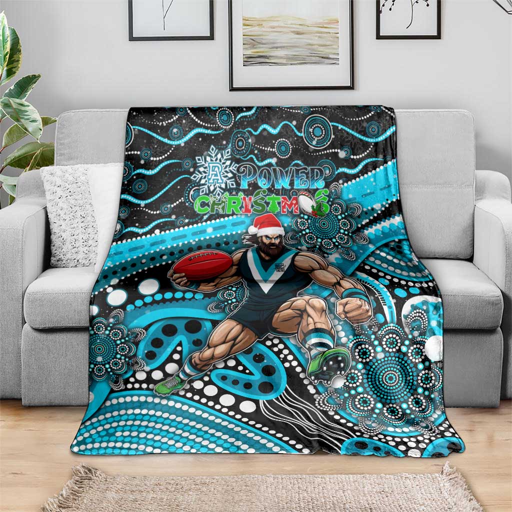 Merry Christmas AFL Power Blanket Aboriginal Santa Football Mascot