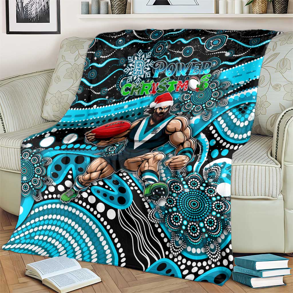 Merry Christmas AFL Power Blanket Aboriginal Santa Football Mascot