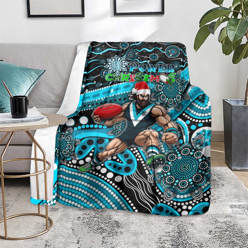 Merry Christmas AFL Power Blanket Aboriginal Santa Football Mascot