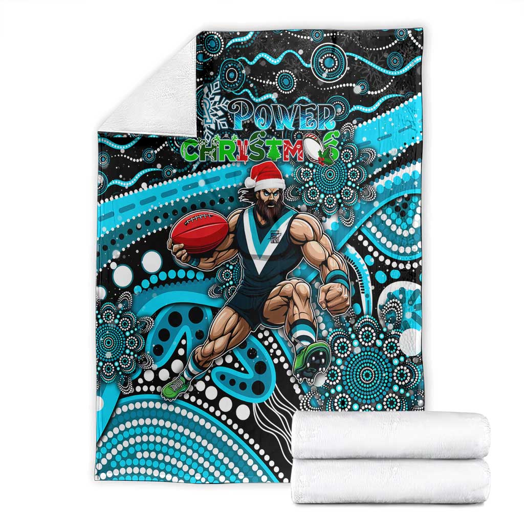 Merry Christmas AFL Power Blanket Aboriginal Santa Football Mascot