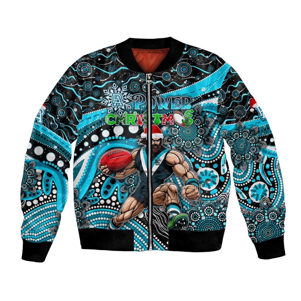 Merry Christmas AFL Power Bomber Jacket Aboriginal Santa Football Mascot