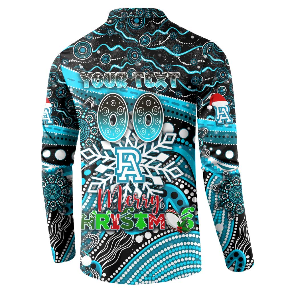 Merry Christmas AFL Power Button Sweatshirt Aboriginal Santa Football Mascot