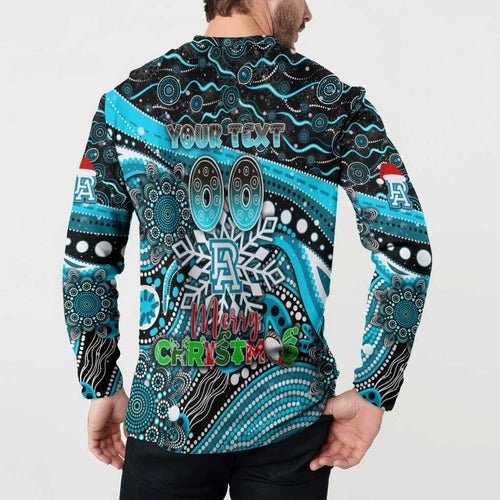 Merry Christmas AFL Power Button Sweatshirt Aboriginal Santa Football Mascot