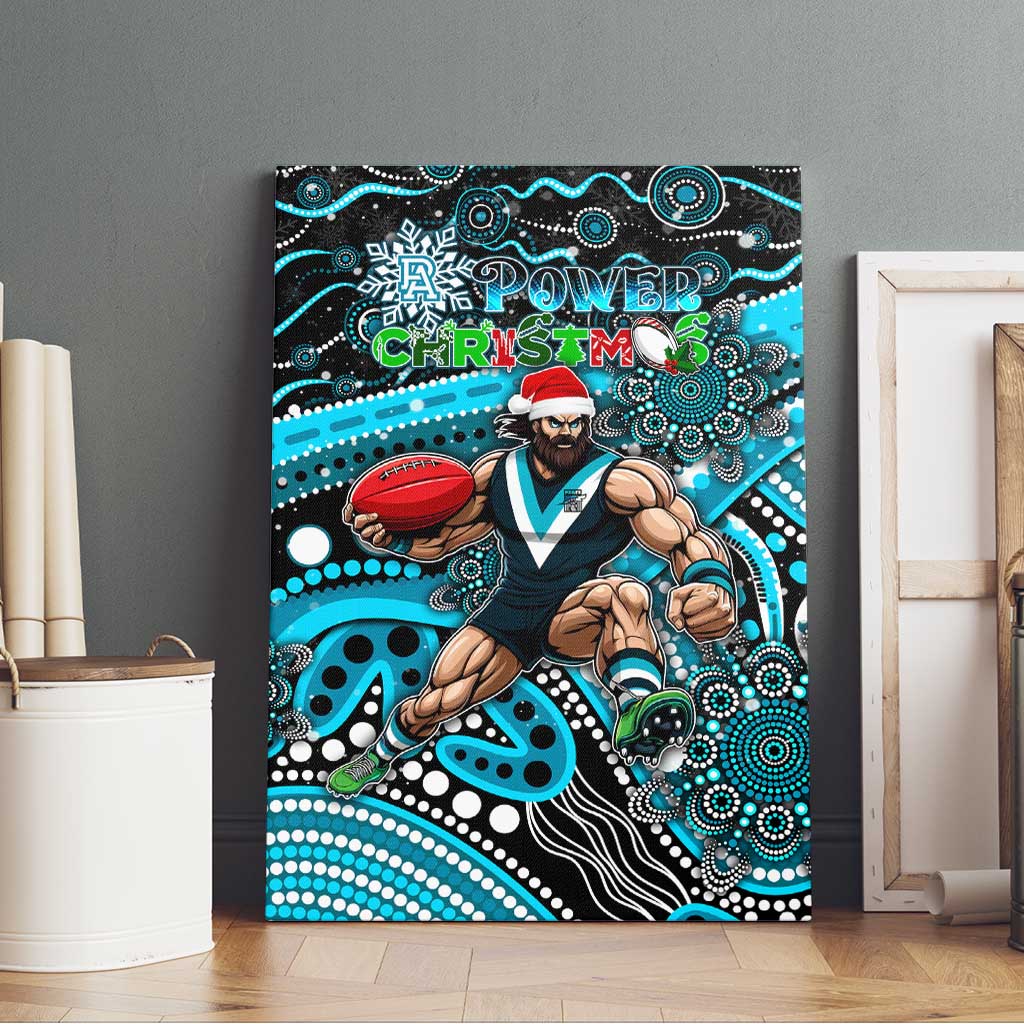 Merry Christmas AFL Power Canvas Wall Art Aboriginal Santa Football Mascot