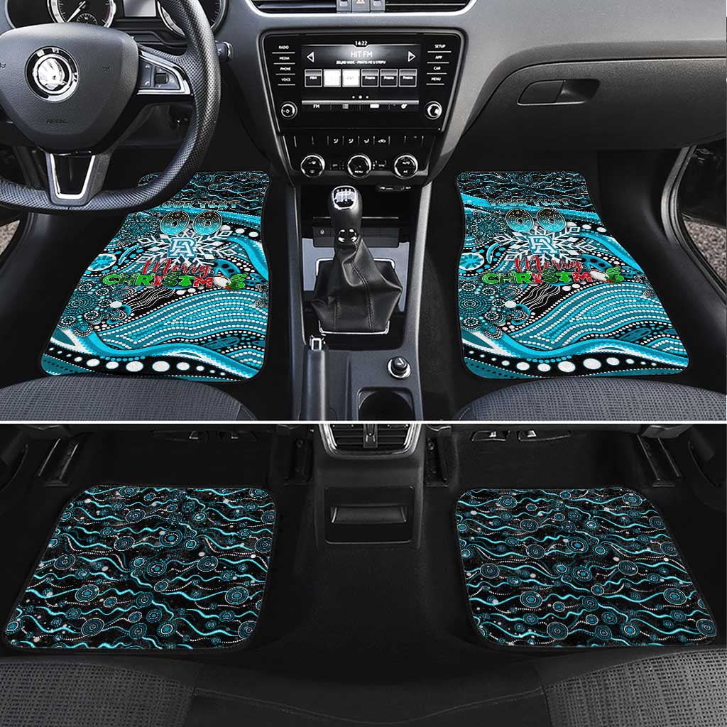 Merry Christmas AFL Power Car Mats Aboriginal Santa Football Mascot