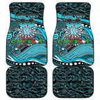 Merry Christmas AFL Power Car Mats Aboriginal Santa Football Mascot
