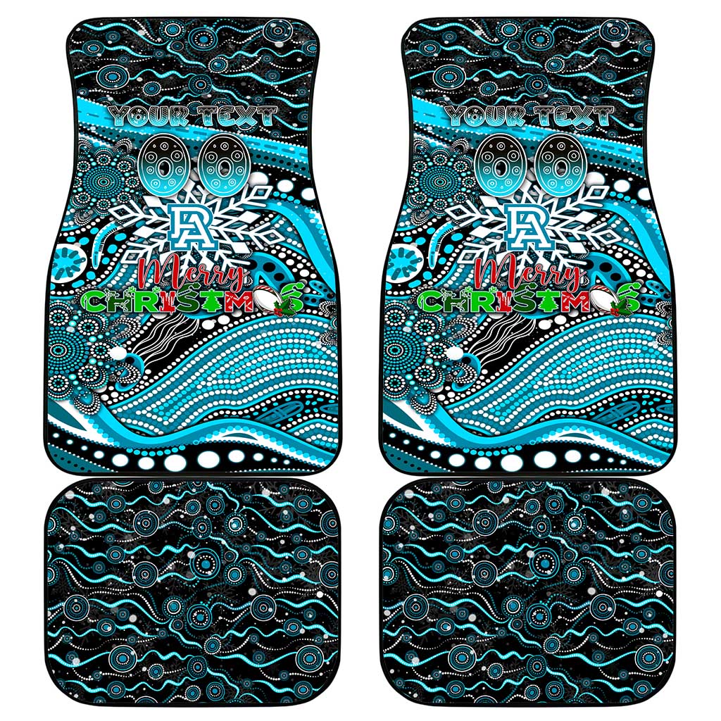 Merry Christmas AFL Power Car Mats Aboriginal Santa Football Mascot