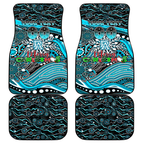 Merry Christmas AFL Power Car Mats Aboriginal Santa Football Mascot