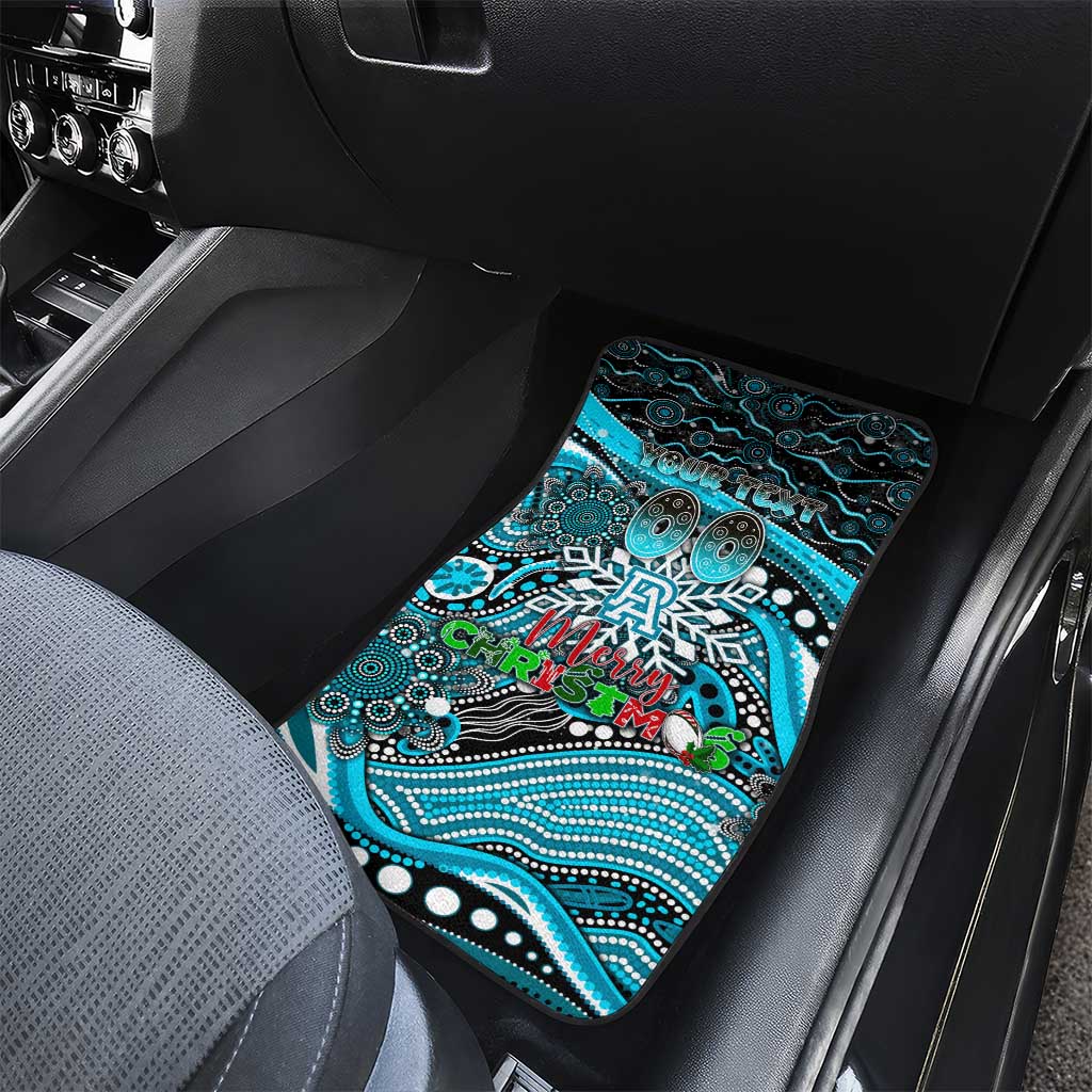 Merry Christmas AFL Power Car Mats Aboriginal Santa Football Mascot