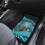 Merry Christmas AFL Power Car Mats Aboriginal Santa Football Mascot