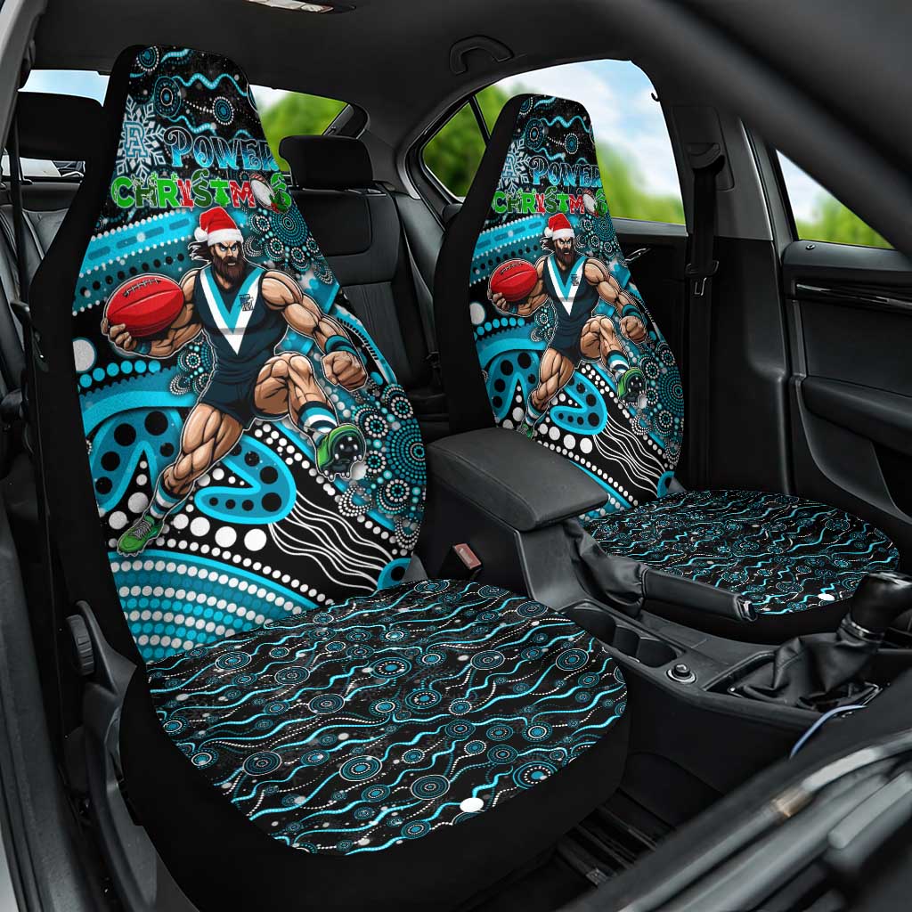 Merry Christmas AFL Power Car Seat Cover Aboriginal Santa Football Mascot