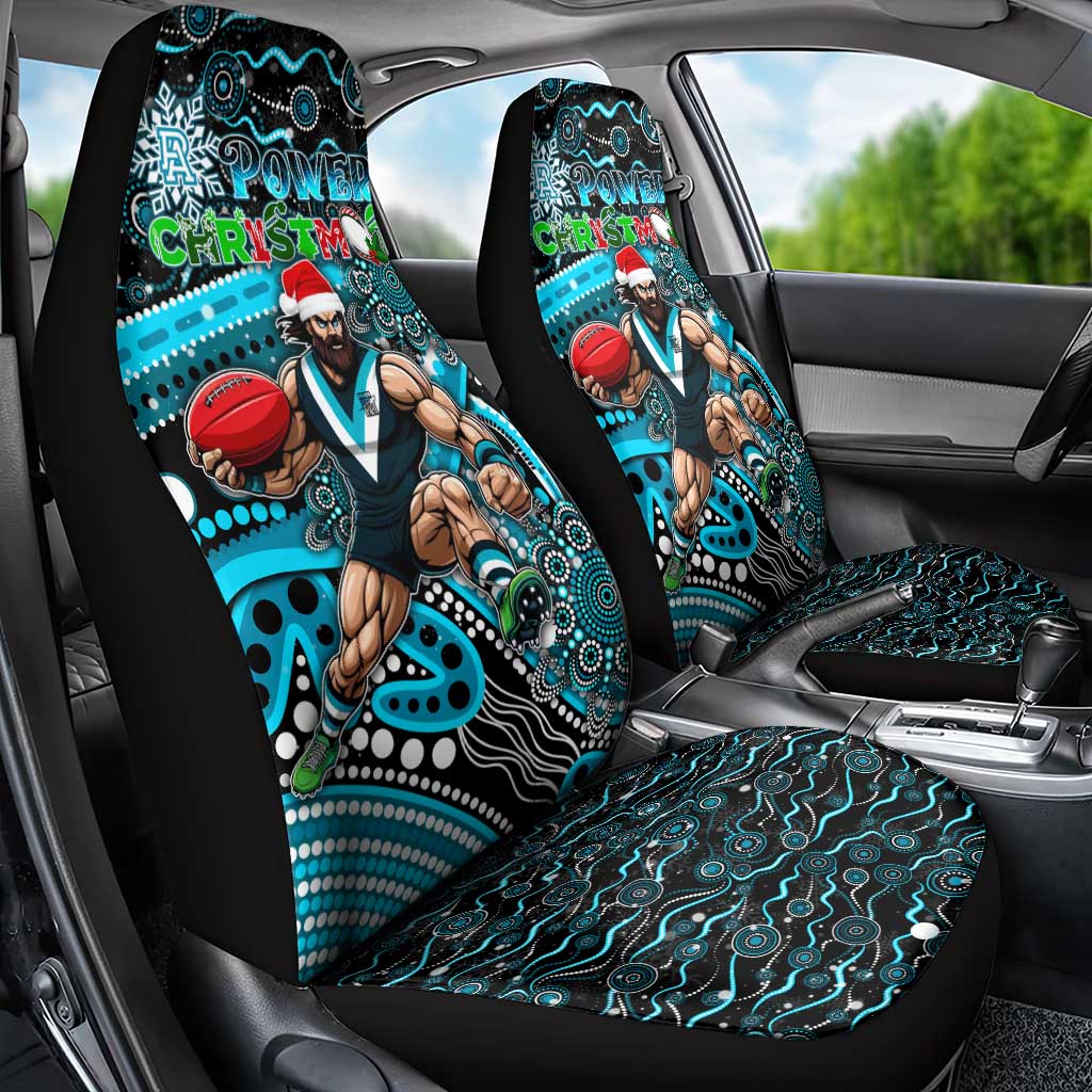 Merry Christmas AFL Power Car Seat Cover Aboriginal Santa Football Mascot