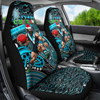 Merry Christmas AFL Power Car Seat Cover Aboriginal Santa Football Mascot