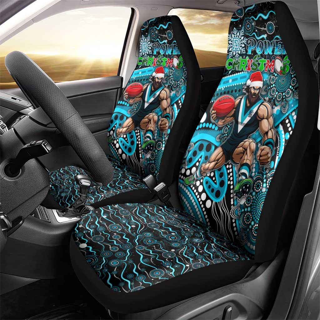 Merry Christmas AFL Power Car Seat Cover Aboriginal Santa Football Mascot