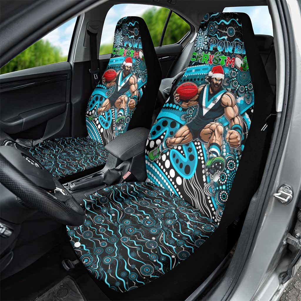 Merry Christmas AFL Power Car Seat Cover Aboriginal Santa Football Mascot