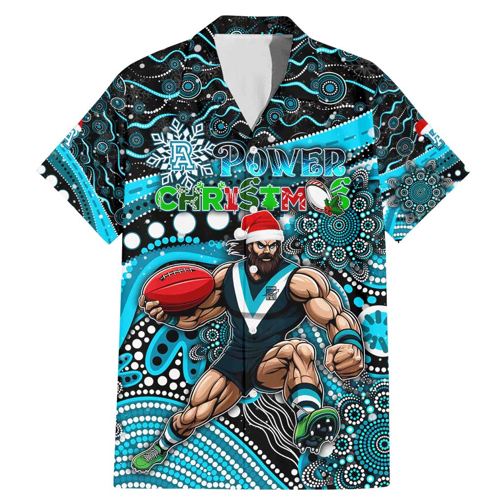 Merry Christmas AFL Power Family Matching Mermaid Dress and Hawaiian Shirt Aboriginal Santa Football Mascot
