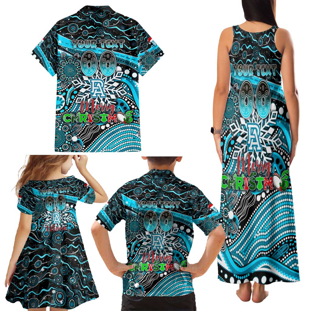 Merry Christmas AFL Power Family Matching Tank Maxi Dress and Hawaiian Shirt Aboriginal Santa Football Mascot