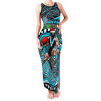 Merry Christmas AFL Power Family Matching Tank Maxi Dress and Hawaiian Shirt Aboriginal Santa Football Mascot
