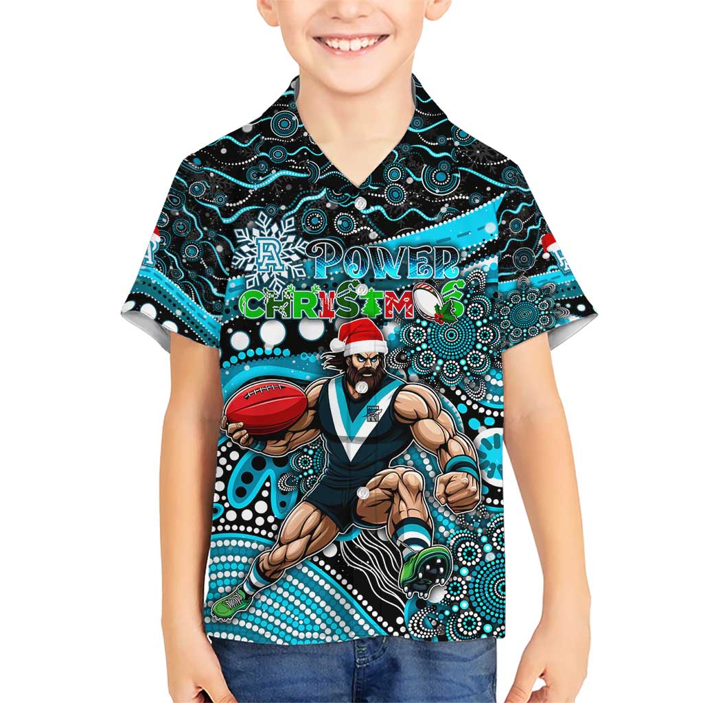Merry Christmas AFL Power Hawaiian Shirt Aboriginal Santa Football Mascot
