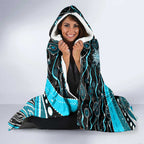 Merry Christmas AFL Power Hooded Blanket Aboriginal Santa Football Mascot