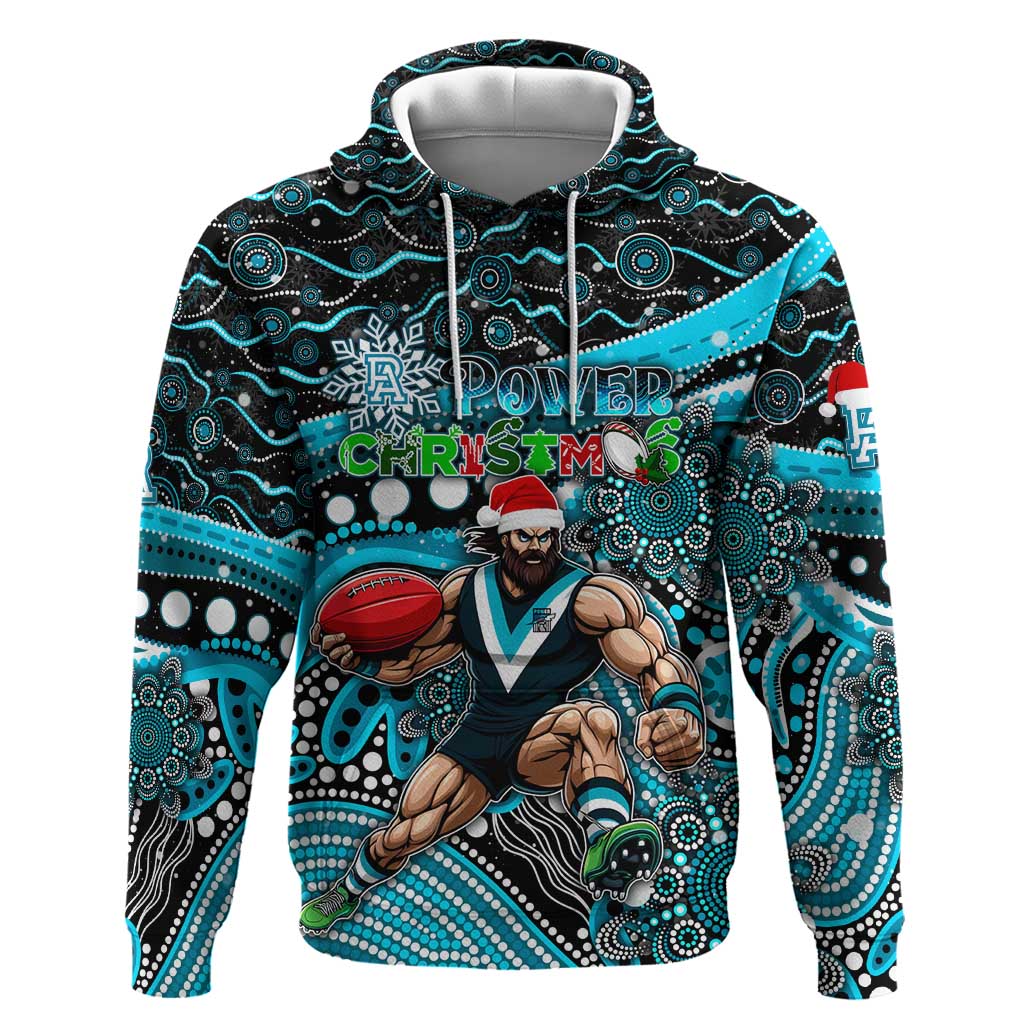 Merry Christmas AFL Power Hoodie Aboriginal Santa Football Mascot