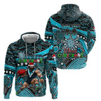 Merry Christmas AFL Power Hoodie Aboriginal Santa Football Mascot