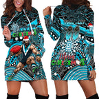 Merry Christmas AFL Power Hoodie Dress Aboriginal Santa Football Mascot