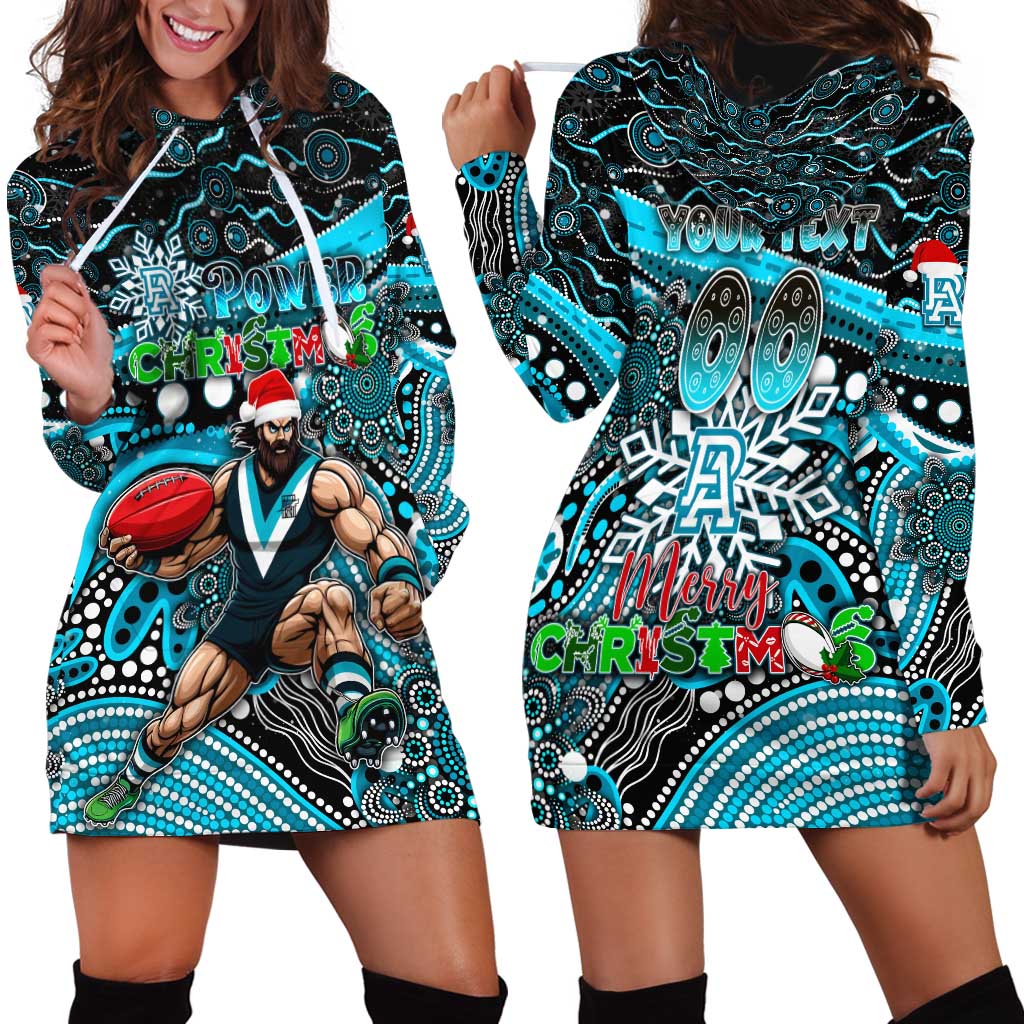 Merry Christmas AFL Power Hoodie Dress Aboriginal Santa Football Mascot