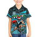 Merry Christmas AFL Power Kid Hawaiian Shirt Aboriginal Santa Football Mascot