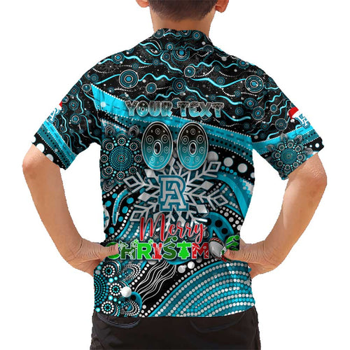 Merry Christmas AFL Power Kid Hawaiian Shirt Aboriginal Santa Football Mascot