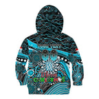 Merry Christmas AFL Power Kid Hoodie Aboriginal Santa Football Mascot