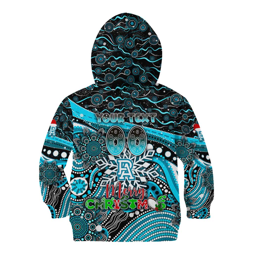 Merry Christmas AFL Power Kid Hoodie Aboriginal Santa Football Mascot