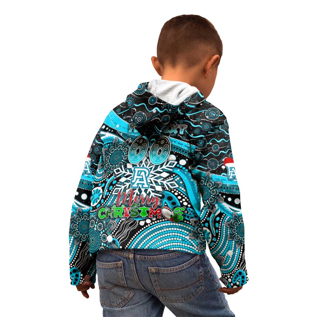 Merry Christmas AFL Power Kid Hoodie Aboriginal Santa Football Mascot