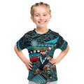 Merry Christmas AFL Power Kid T Shirt Aboriginal Santa Football Mascot