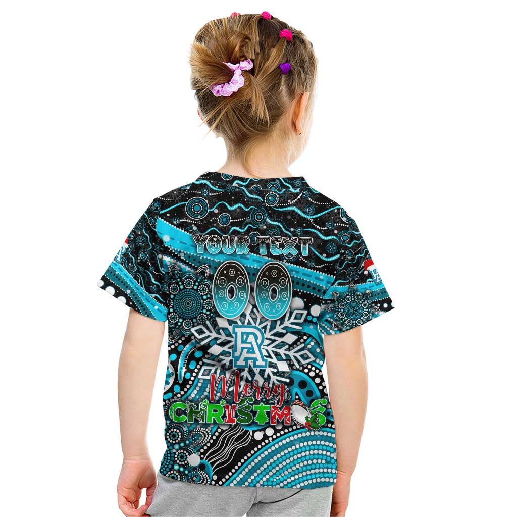 Merry Christmas AFL Power Kid T Shirt Aboriginal Santa Football Mascot