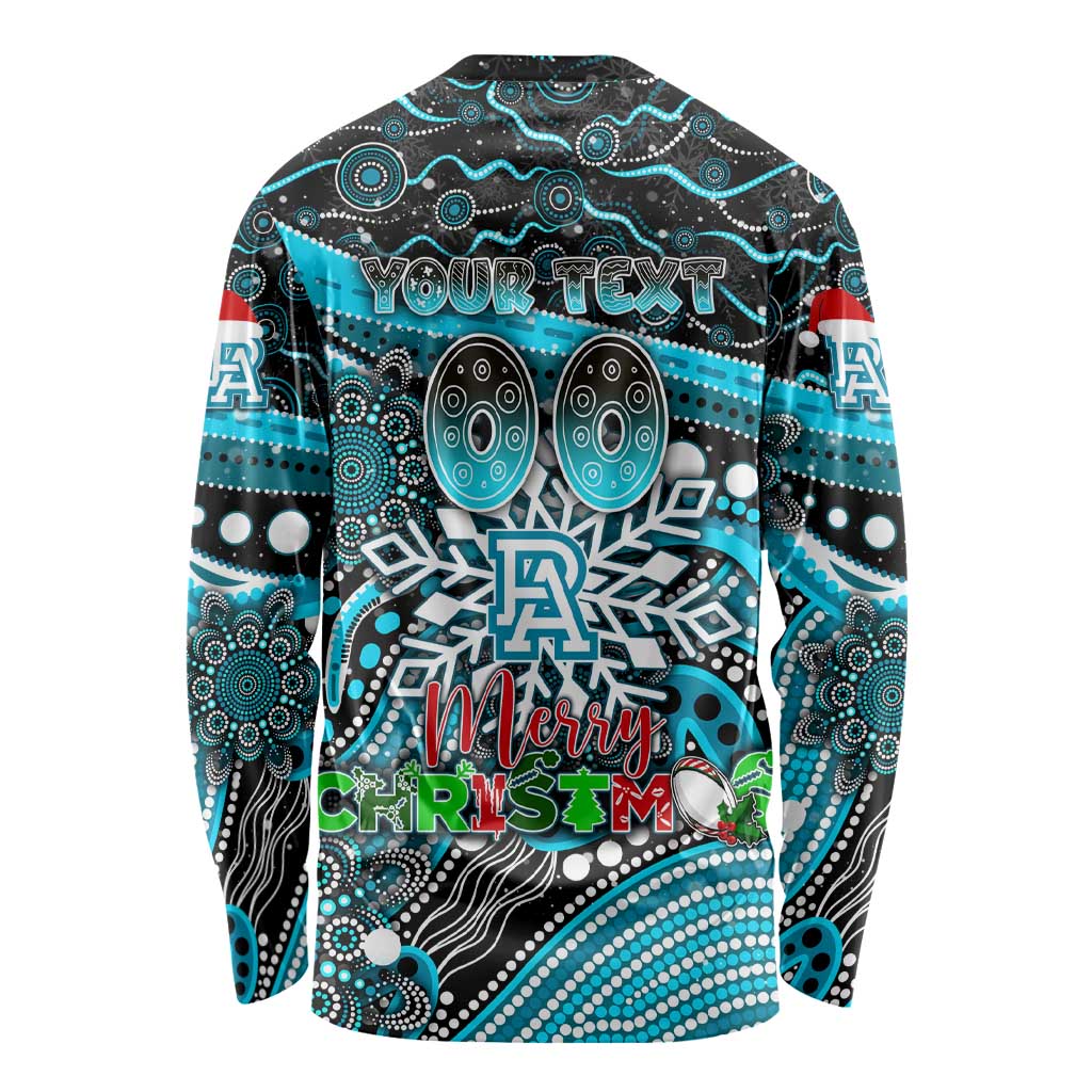 Merry Christmas AFL Power Long Sleeve Shirt Aboriginal Santa Football Mascot