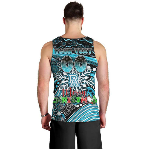 Merry Christmas AFL Power Men Tank Top Aboriginal Santa Football Mascot