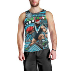 Merry Christmas AFL Power Men Tank Top Aboriginal Santa Football Mascot