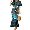 Merry Christmas AFL Power Mermaid Dress Aboriginal Santa Football Mascot