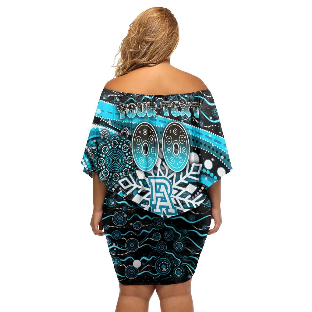 Merry Christmas AFL Power Off Shoulder Short Dress Aboriginal Santa Football Mascot